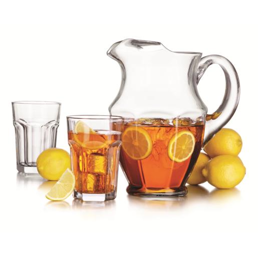 7 PCS NEW YORK GLASS AND PITCHER SET