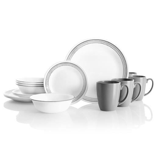 MYSTIC GRAY 16-PIECE DINNERWARE SET