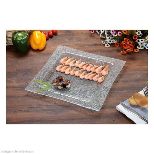 SQUARE GLASS SERVING TRAY