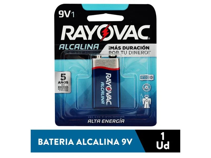 BATERIA ALCALINA 9 VOLTIOS RAYOVAC