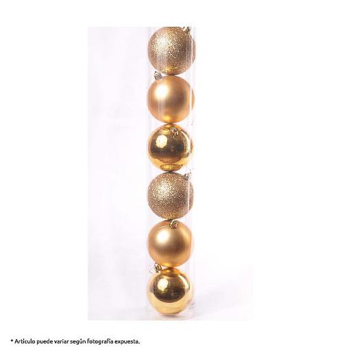NAV. SET 6 BALLS 80MM DEC. GOLDEN