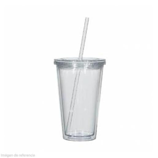 Acrylic Cup with Straw