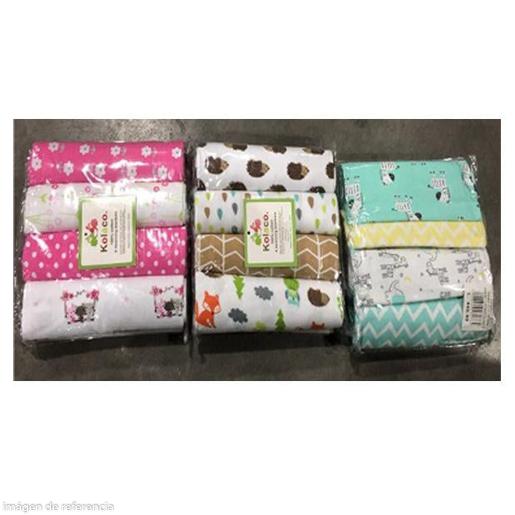 4PCZ SHEET 76X76CM FOR BABY ASSORTED COLORS