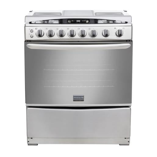 30 GAS STOVE 6 BURNERS STEEL