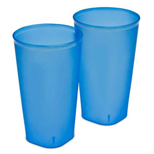 SET OF 2 BLUE GLASSES 32OZ.
