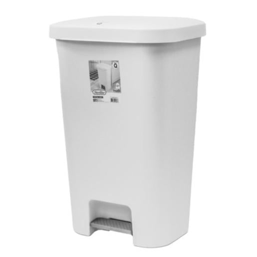 TRASH CAN WITH PEDAL 11.9GAL BL.