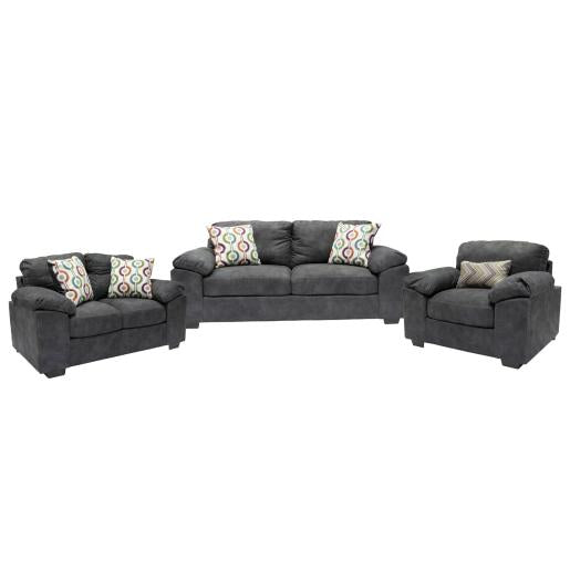 BEDFORD 3-PIECE GREY LIVING ROOM SET