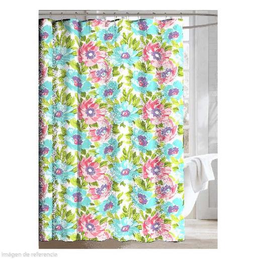 CORTINA DE BANO PETALS C/ 12 GANCHOS