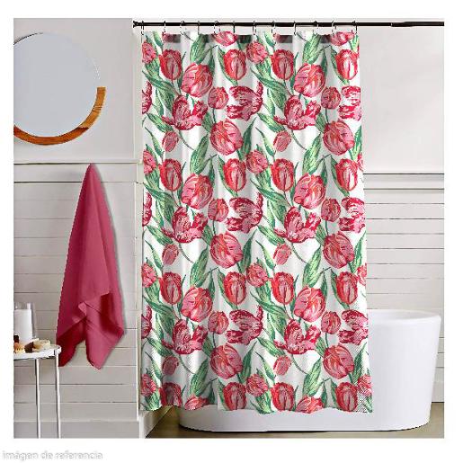 CORTINA DE BANO POPPIES C/ 12 GANCHOS