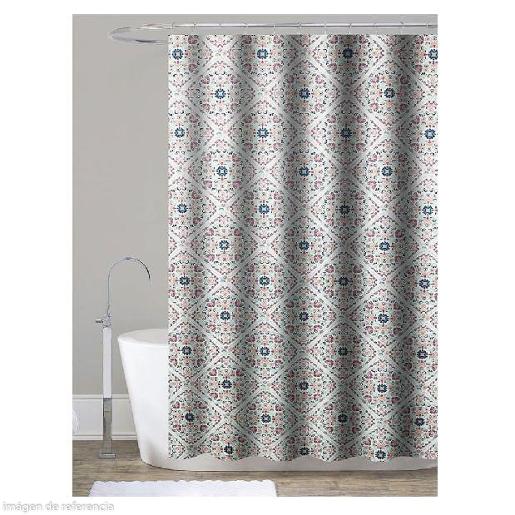 KEW GARDEN BATH CURTAIN WITH 12 HOOKS
