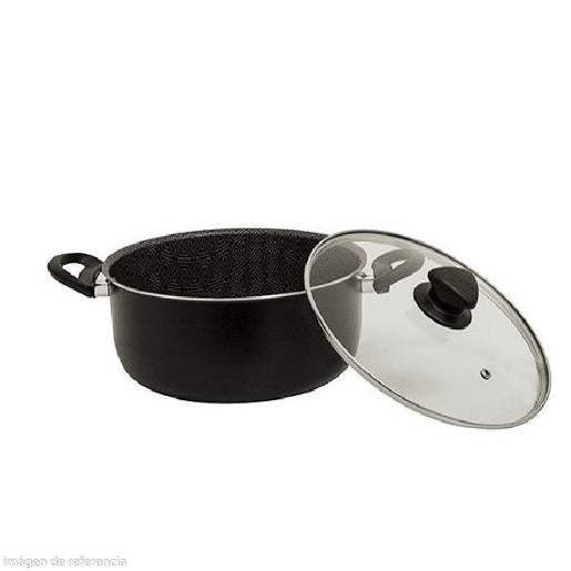 ALUM POT 24CM W/GLASS LID