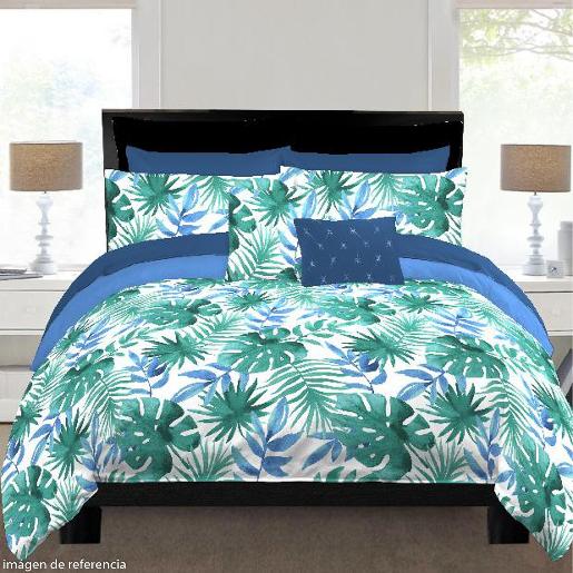DUVET 5PCS MATRI/QUEEN TROPICANA TEAL
