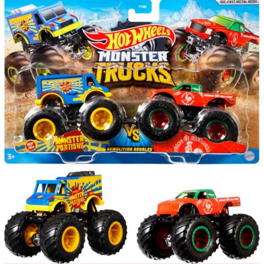 HW MONSTER TRUCKS 2PACK ASSORTED SCALE 1
