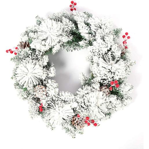 NAV. CHRISTMAS WREATH WITH PINEAPPLES/CHERRIES