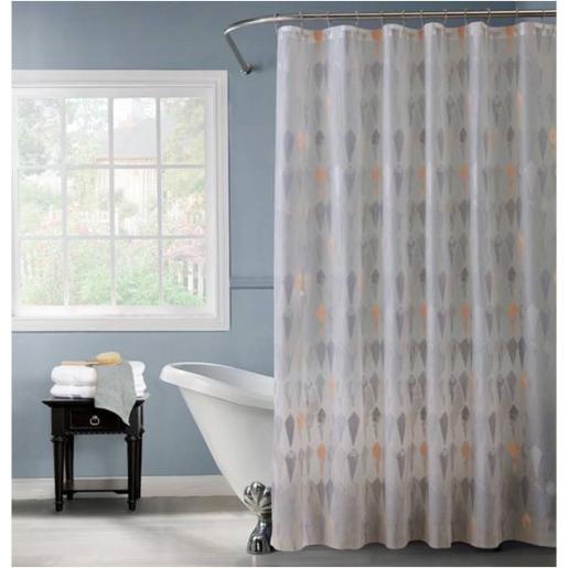CURTAIN FOR BATHROOM WITH DROPS HOOKS