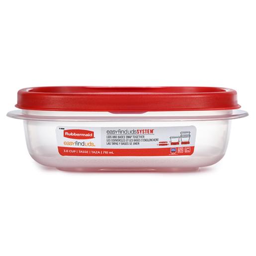PLASTIC CONTAINER WITH STEAM LID, 3 CUPS