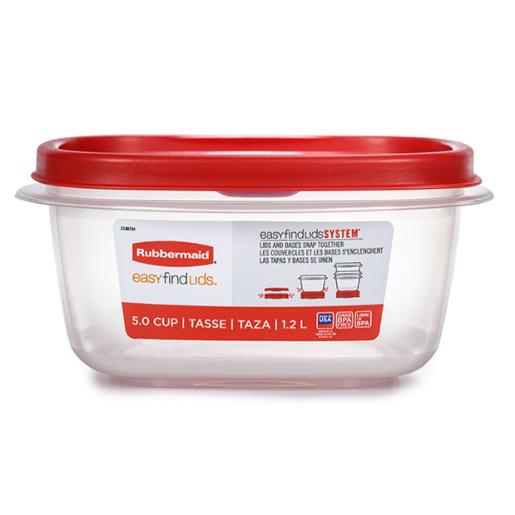 PLASTIC CONTAINER WITH STEAM LID, 5 CUP