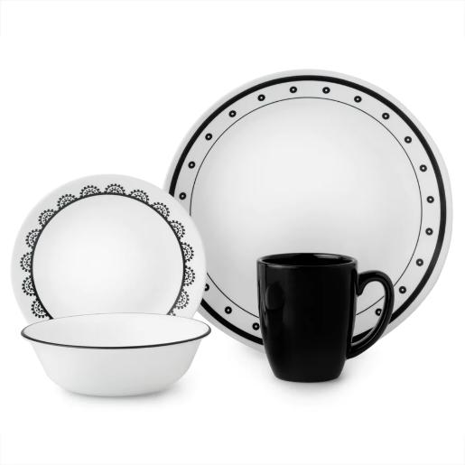 B&W 16-PIECE DINNERWARE SET
