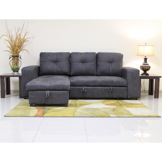 IRELAND GREY SECTIONAL LIVING ROOM SET