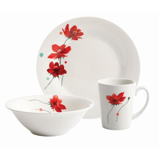 HARLETTE FLW DINNERWARE. 12PCS