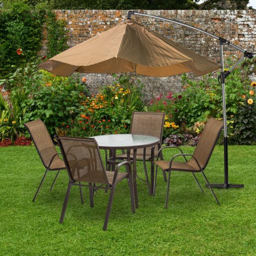 BEIGE PATIO UMBRELLA