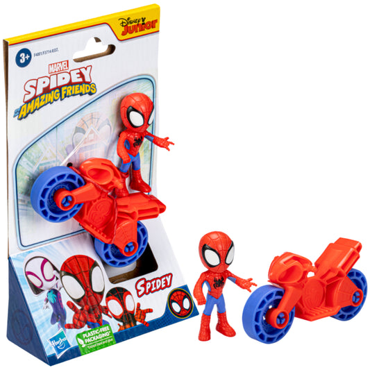 MARVEL SPIDERMAN MOTORCYCLE AND FIGURE ASSORTED