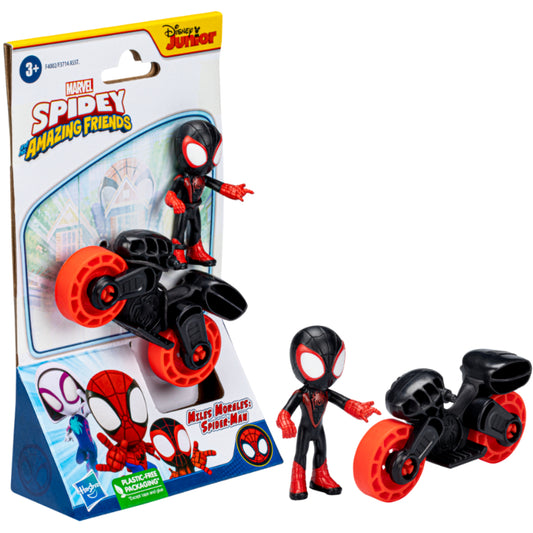 MARVEL SPIDERMAN MOTORCYCLE AND FIGURE ASSORTED