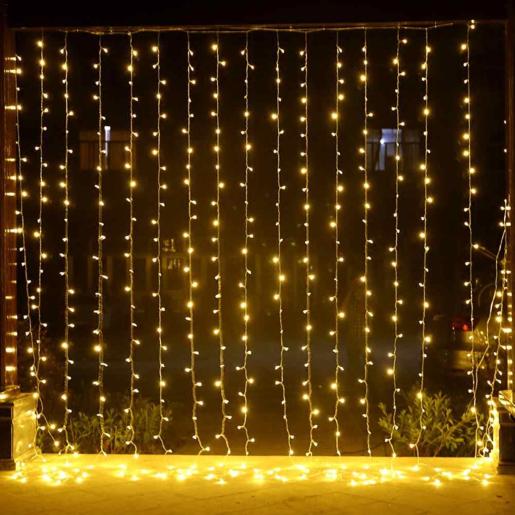 NAV. LED CURTAIN LIGHTS WARM 2X2MTS