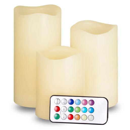 NAV. WHITE CANDLE D/ROOM W/BATTERY 7.5X1