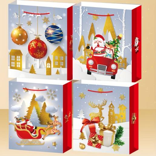 NAV. WHITE GIFT BAG ASSORTED 12X14X6