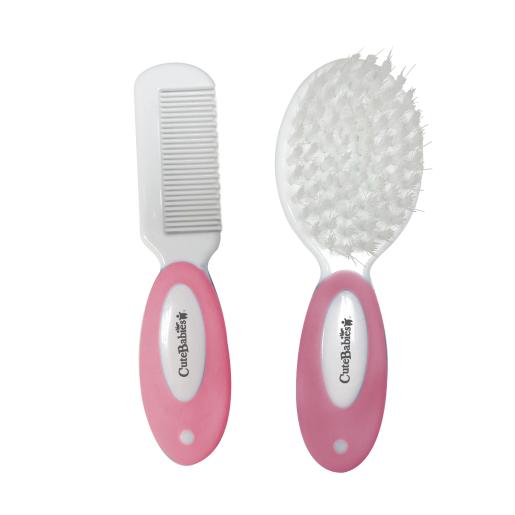 PINK BABY COMB/BRUSH SET