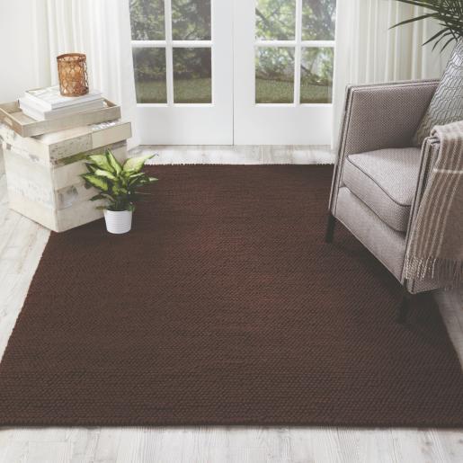 LIVING ROOM RUG 5'X7' BROWN