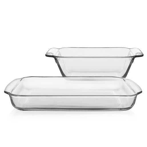 MULTIPURPOSE GLASS TRAY SET 2 PCS