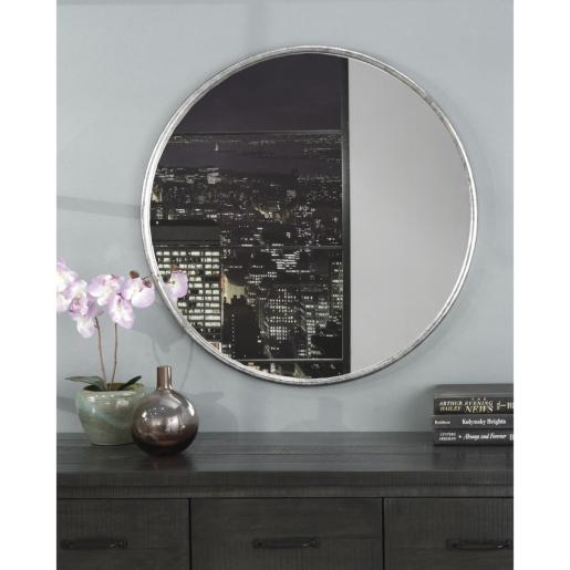 ROUND MIRROR 30 SILVER 76X76 CM