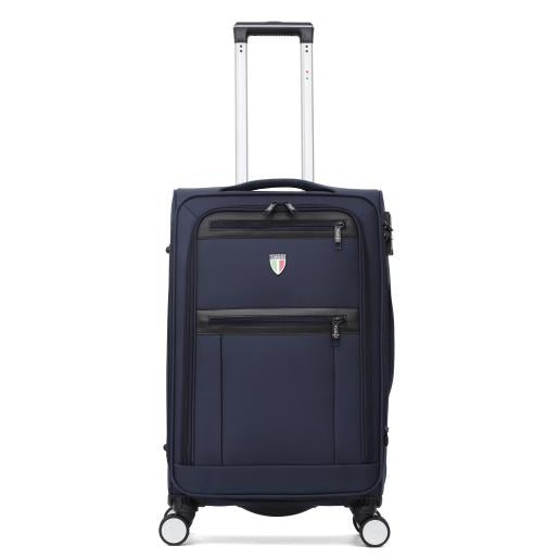 8 WHEELS 24 BLUE TOURIST SUITCASE