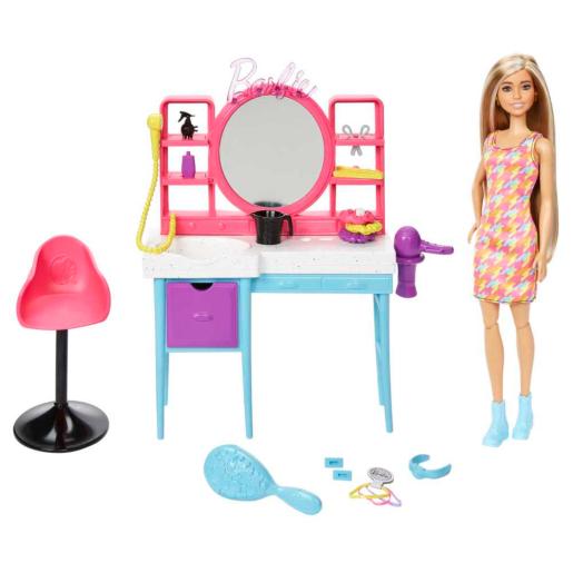 BARBIE PLAYSET PELUQUERIA C/MUNECA