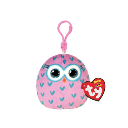 TY SQUISH-A-BOOS CLIP WINKS OWL