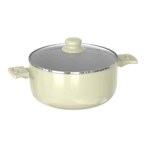 POT WITH LID D/GLASS 24X9.5CM BL