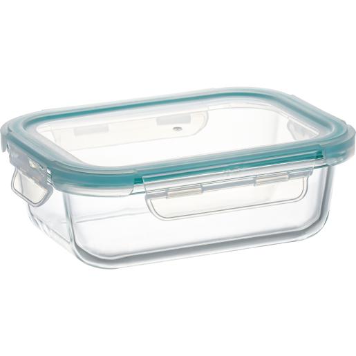 RECIP. D/GLASS W/RECT LID. 600ML