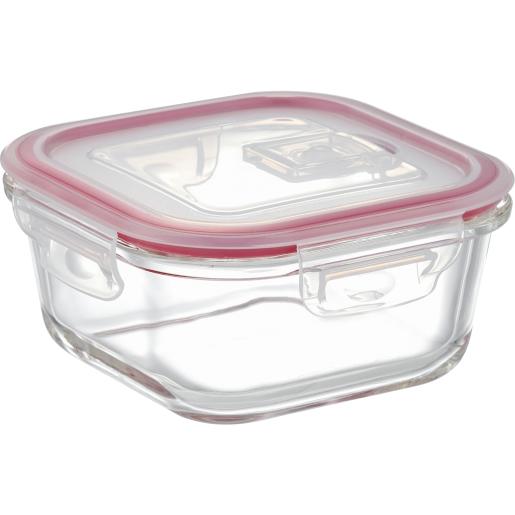 REC. D/GLASS W/EMPTY LID. QUAD. 300ML