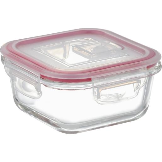 REC. D/GLASS W/EMPTY LID. QUAD. 800ML