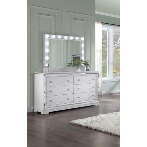 ELEANOR BL. MIRROR CHEST OF DRAWINGS