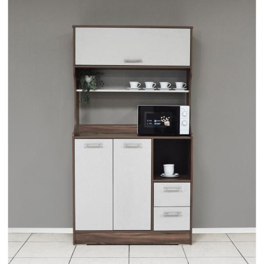 ZOE WALNUT/LINEN CUPBOARD