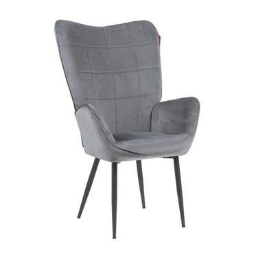 GREY DECORATIVE CHAIR.