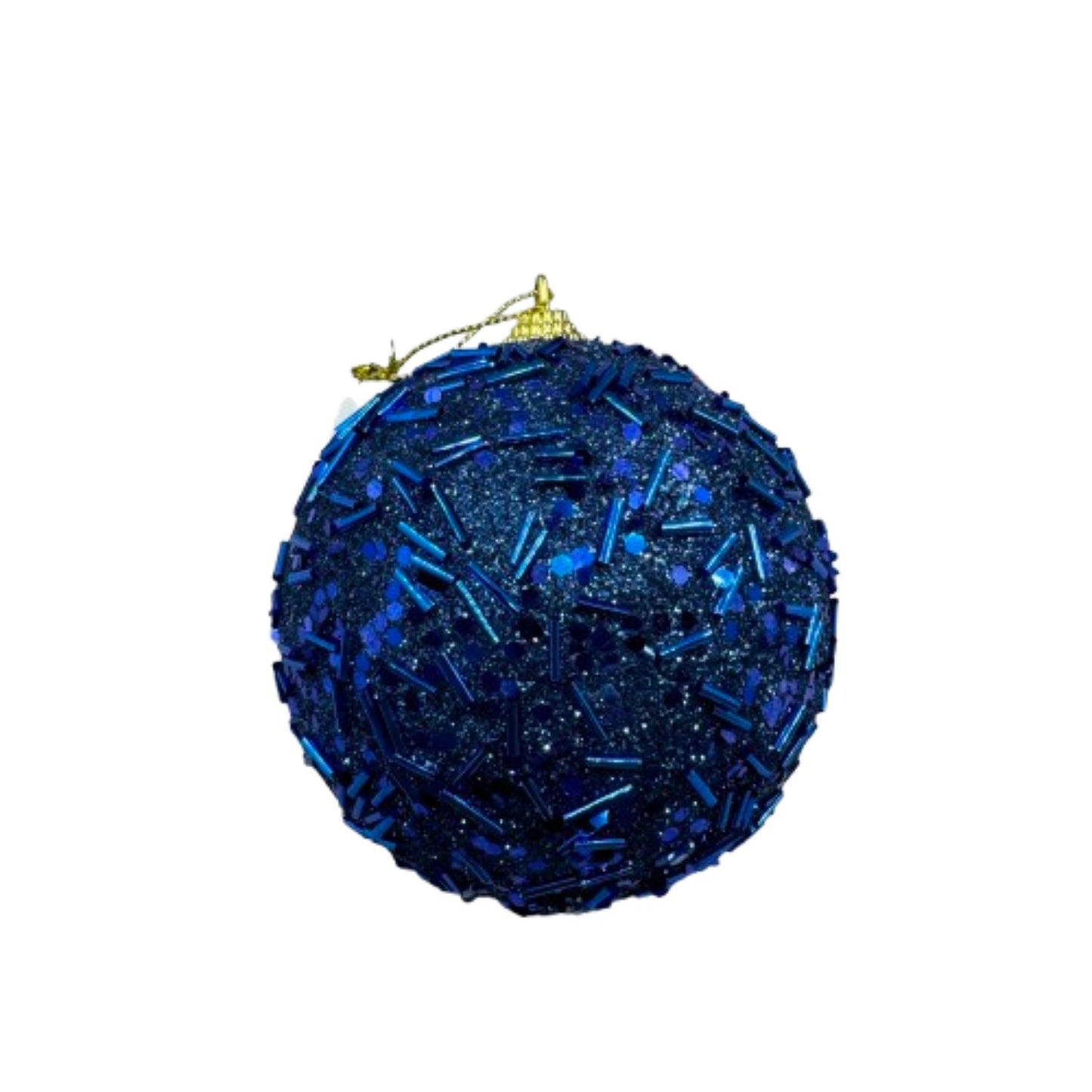 NAV.BALL SET2 10CM GLITTER BLUE