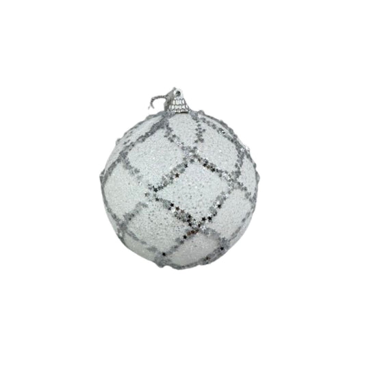 NAV. PELOTA SET2 10CM BLANCO C/PLATA
