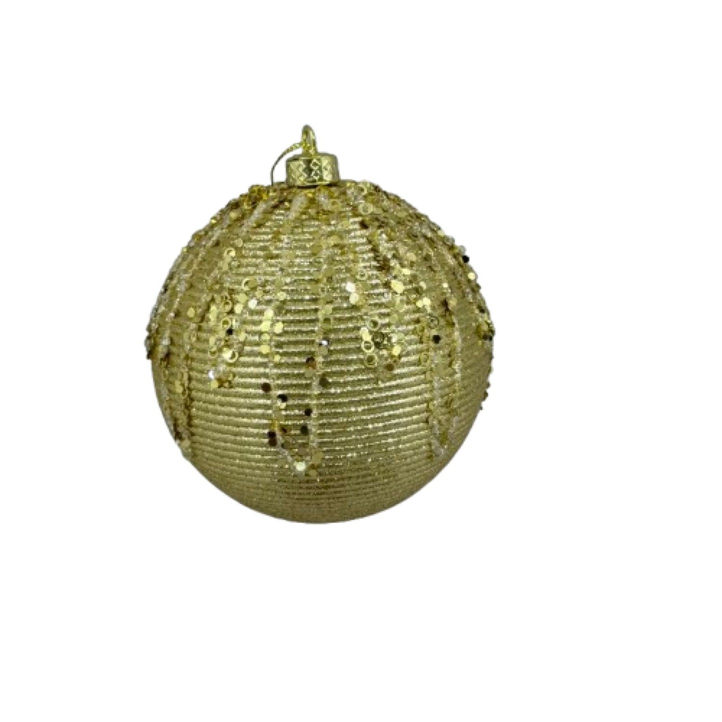 NAV. BALL SET2 10CM GOLD SHINE