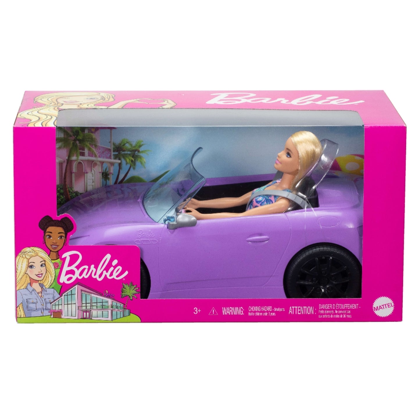 BARBIE CONVERTIBLE MORADO C/MUNECA