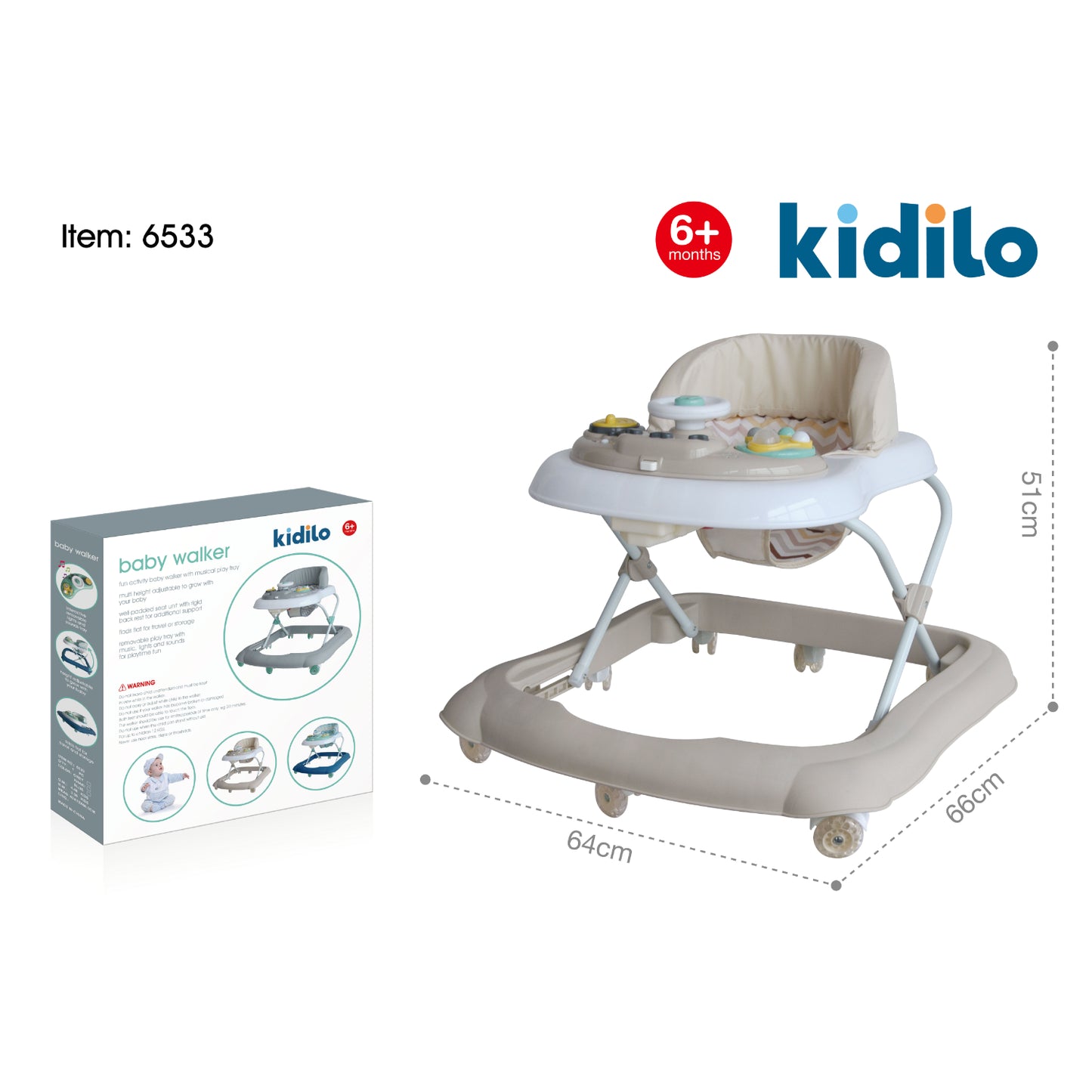 ANDADOR CMUSICA KHAKI KIDILO