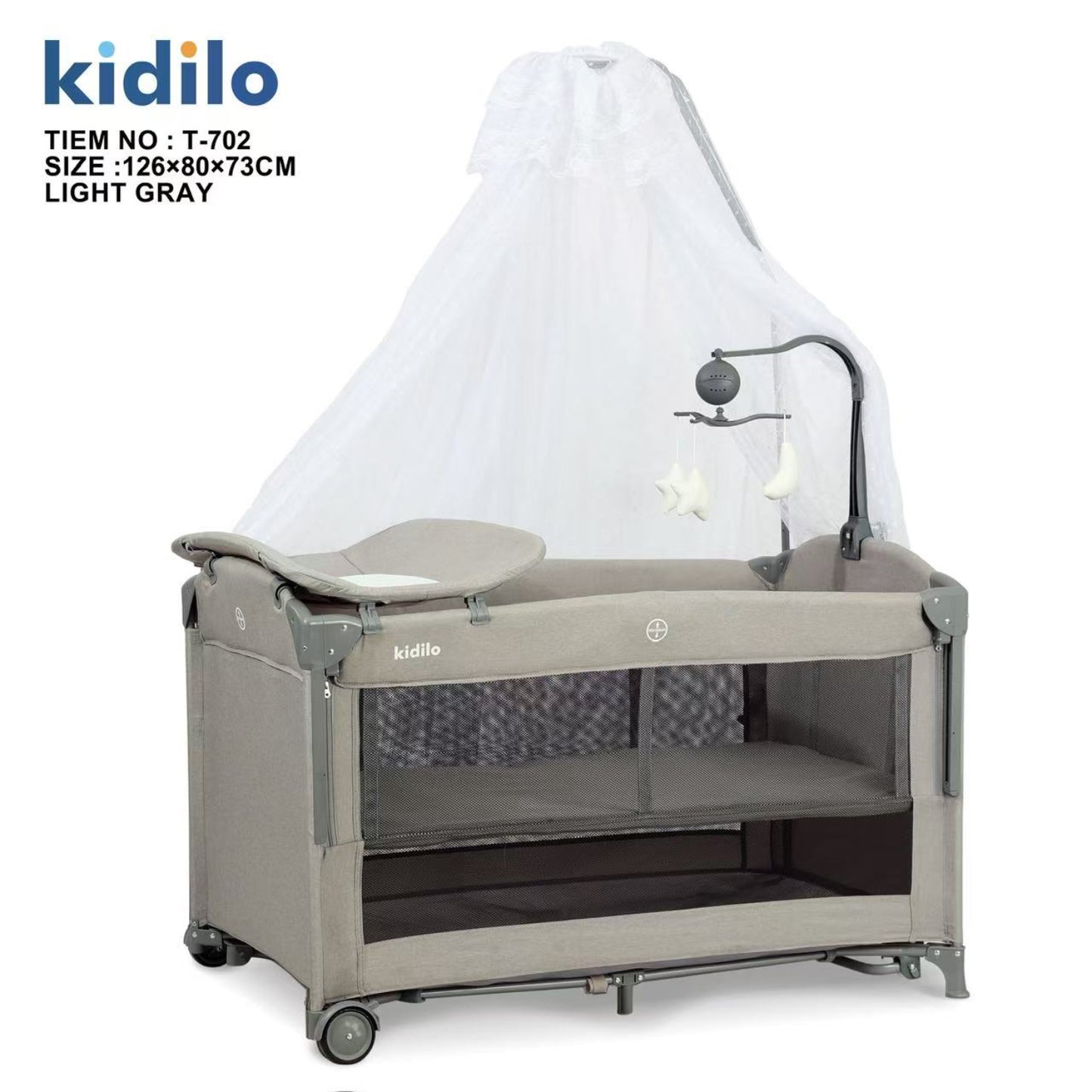 CORRAL SET 3PZAS GRIS CLARO KIDILO